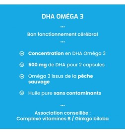 DHA Oméga 3 | Mémoire & Vision | Poissons Sauvages | Viapure